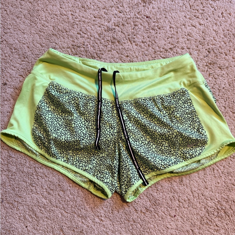 Nike Lime Patterned Athletic Shorts